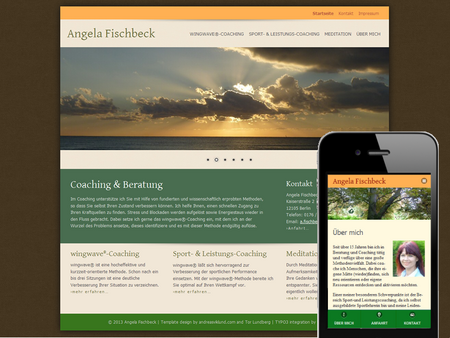 Screeshot Desktop Website und mobile Web-App (www.angela-fischbeck.de)