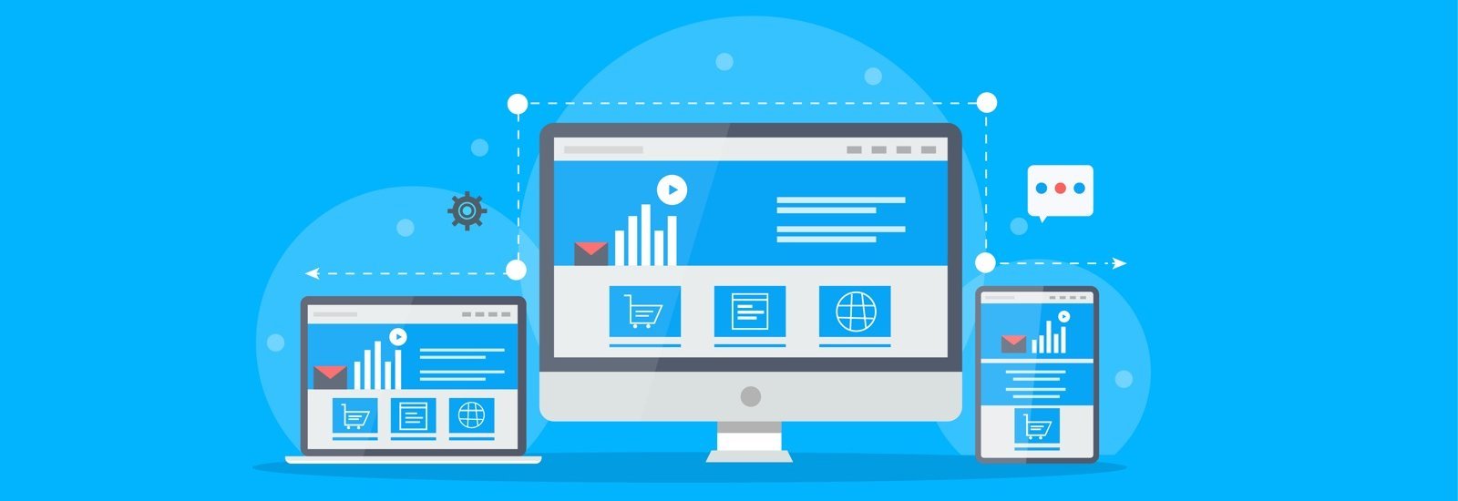 Stock-Illustration Responsive-Webdesign Screen-Resolution